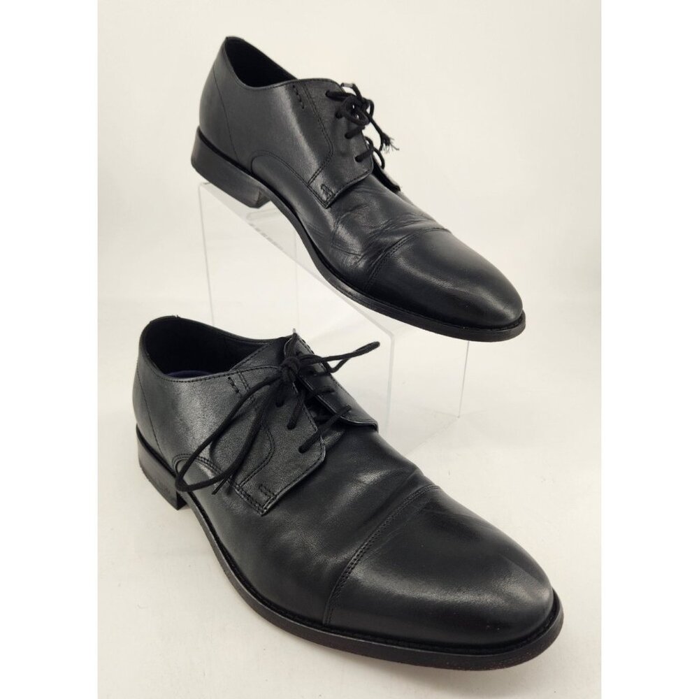Bostonian‎ Nantucket Dress Shoes Men's 10 W Wide Cap Toe Black Leather Oxford